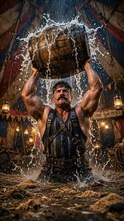 Circus Strongman Barrel Lift