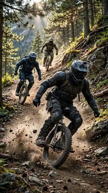 Downhill Mountain Unicycle Race
