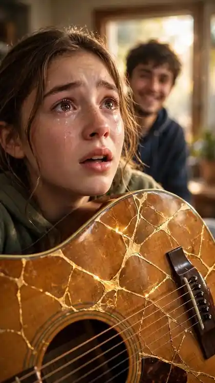 Brother Secretly Repairs Sister's Guitar