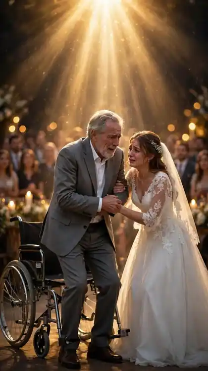 Dad in Wheelchair Stands for Daughter's Dance