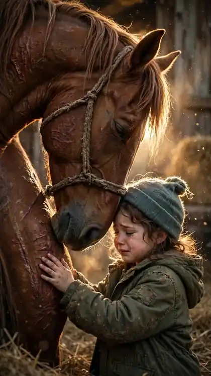 Abused Horse Trusts a Girl at Last