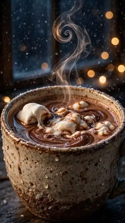 Steaming Hot Cocoa Close-Up