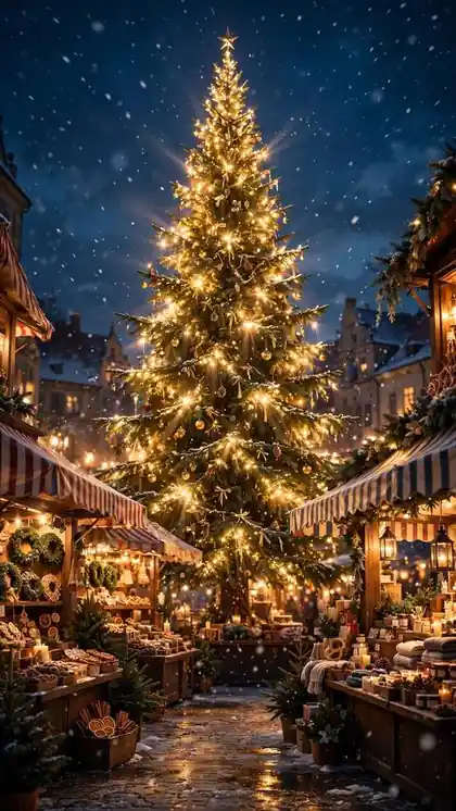 Christmas Market at Night