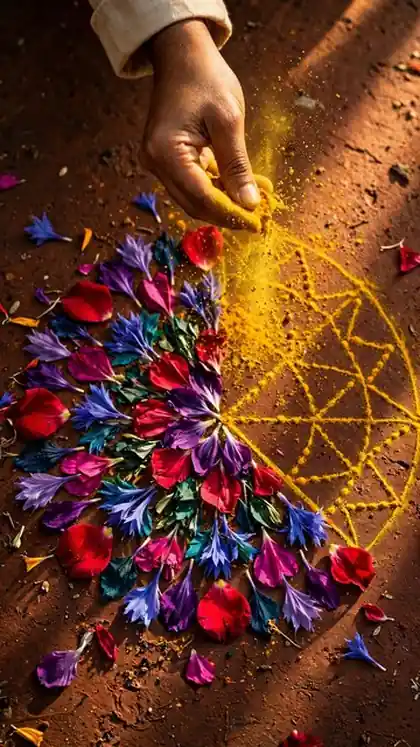 Rangoli Blooming in Timelapse