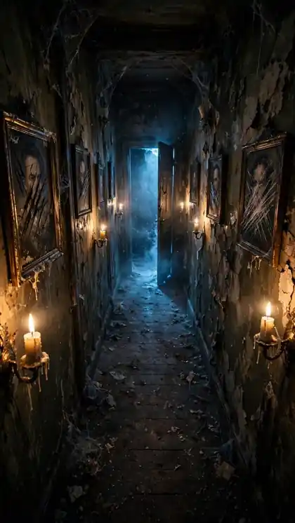 Walking a Candlelit Haunted Hallway