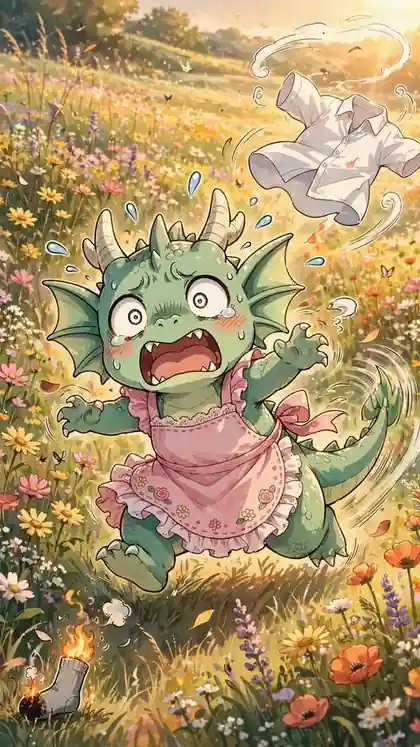 Anime Dragon's Laundry Day