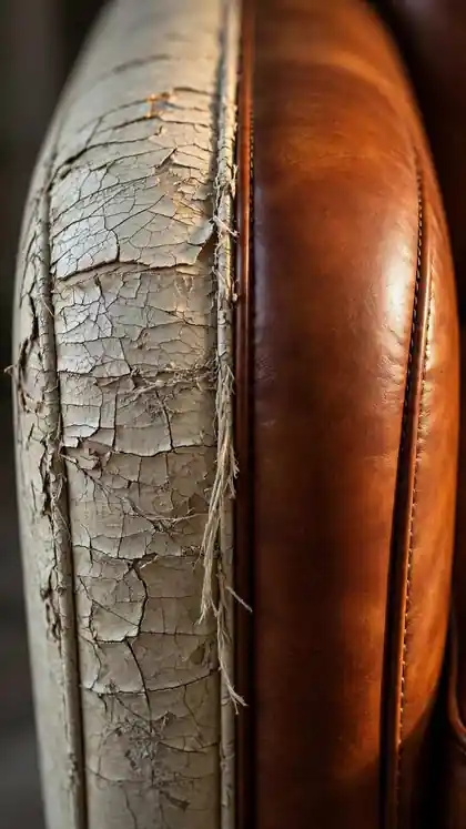 Cracked Leather Sofa Repaired to Buttery New