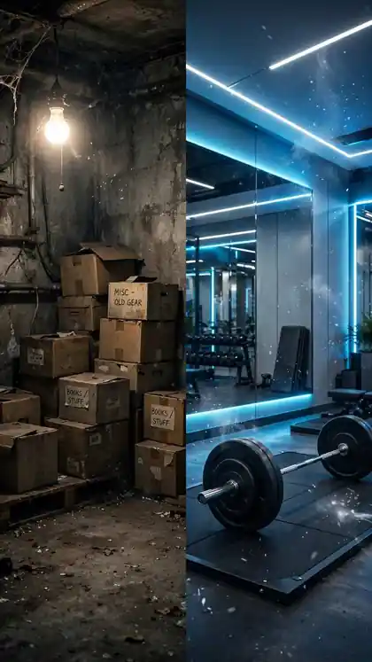 Dingy Basement Becomes a Home Gym