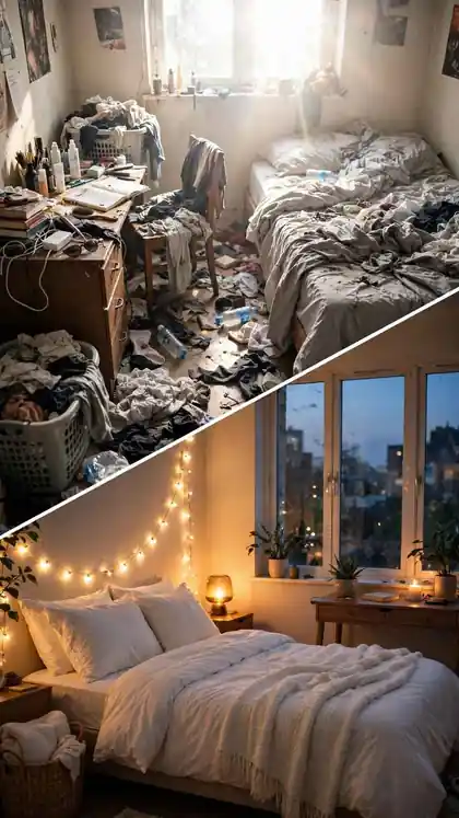 Chaotic Bedroom Becomes a Cozy Sanctuary